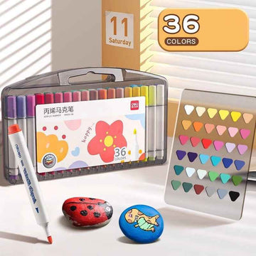 DELI Acrylic Marker Pens – 36/48/60 Vibrant Colors for Kids & School