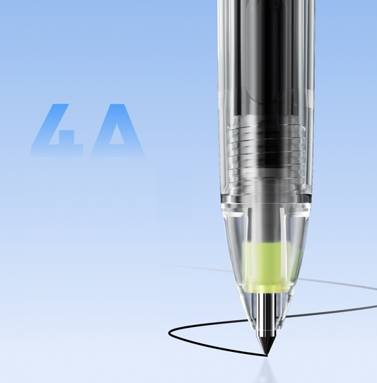 DIANSHI Retractable Gel Pen 0.5mm Carbon Black Ink 5 Pack