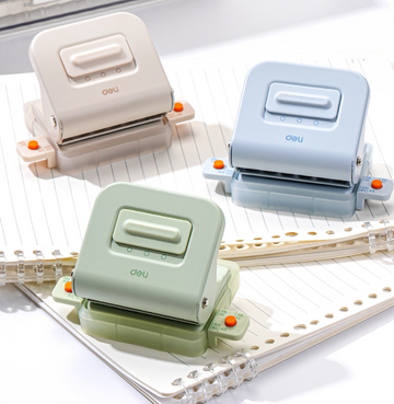 Deli Dubbelzijdige Papierpons (3/6 Gaten) voor A4/A5/B5