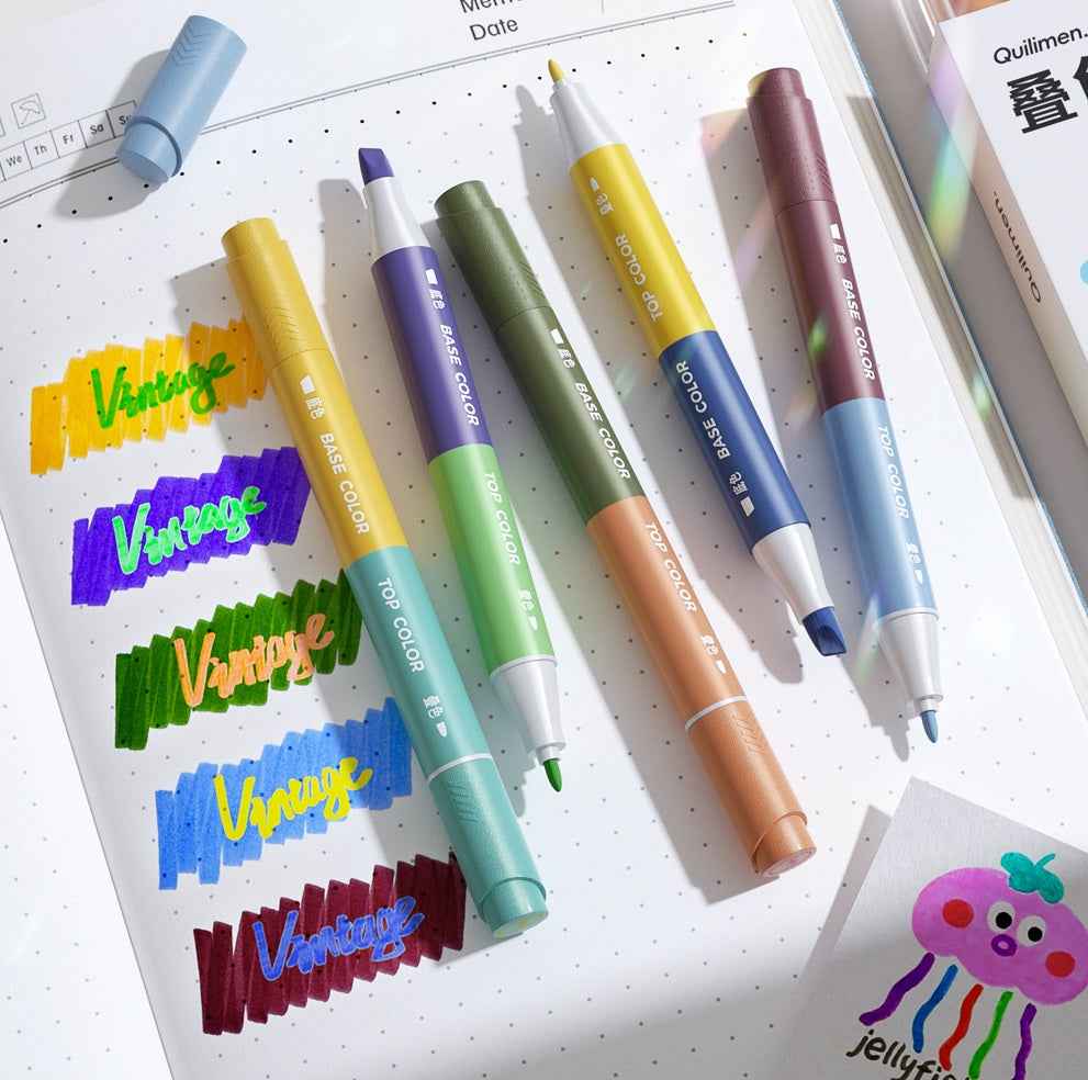 Blendable Dual Tip Highlighters 20 Colors 10 Pack