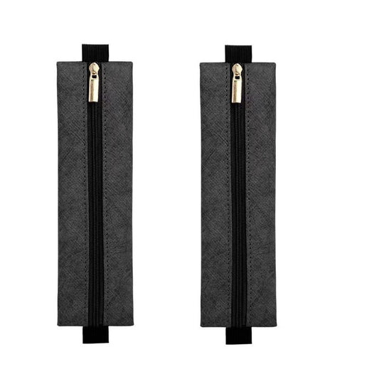 Dupont Paper Pen Pouch with Elastic Band for Journals & Planners 2pcs Black