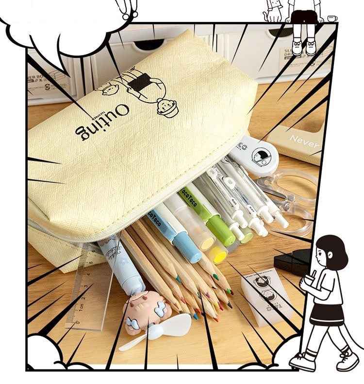 Dupont Paper Pencil Case Student Stationery Organizer Pouch