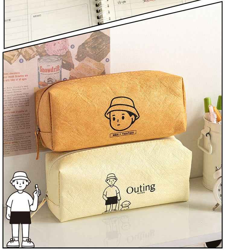 Dupont Paper Pencil Case Student Stationery Organizer Pouch