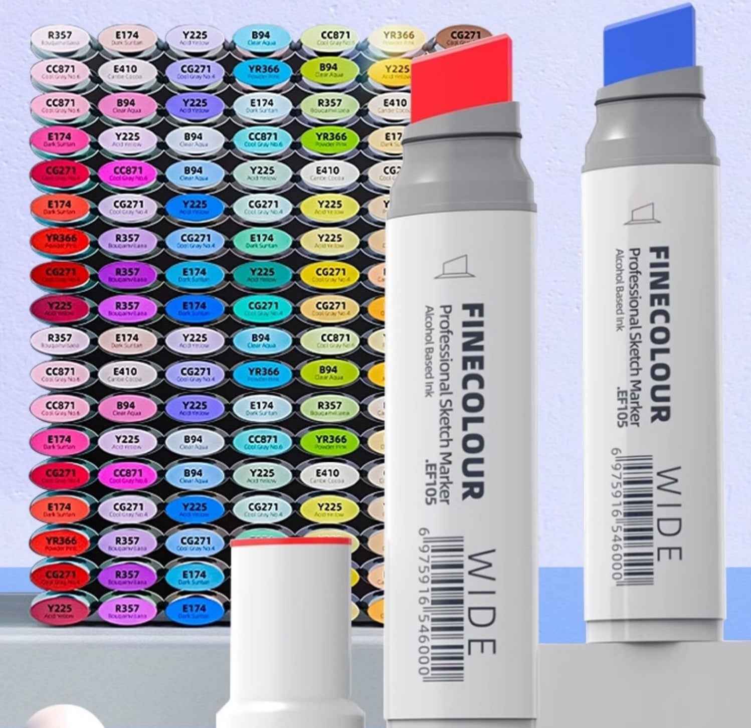 FINECOLOUR EF105 Wide-Tip Alcohol Sketch Marker Set 72 Color