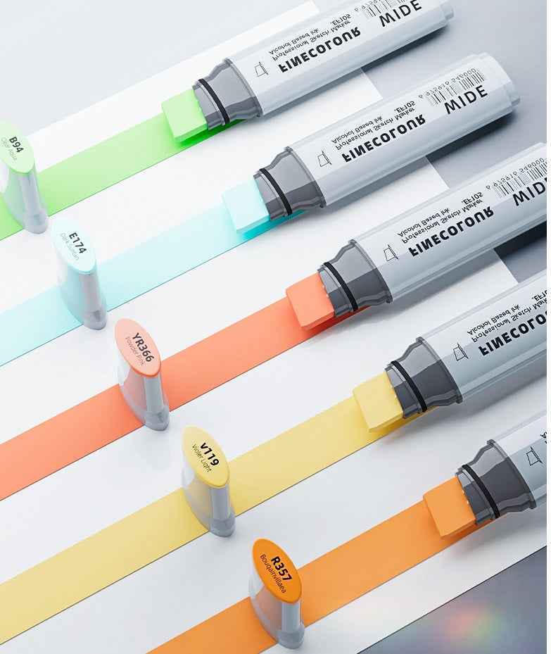 FINECOLOUR EF105 Wide-Tip Alcohol Sketch Marker Set 72 Color