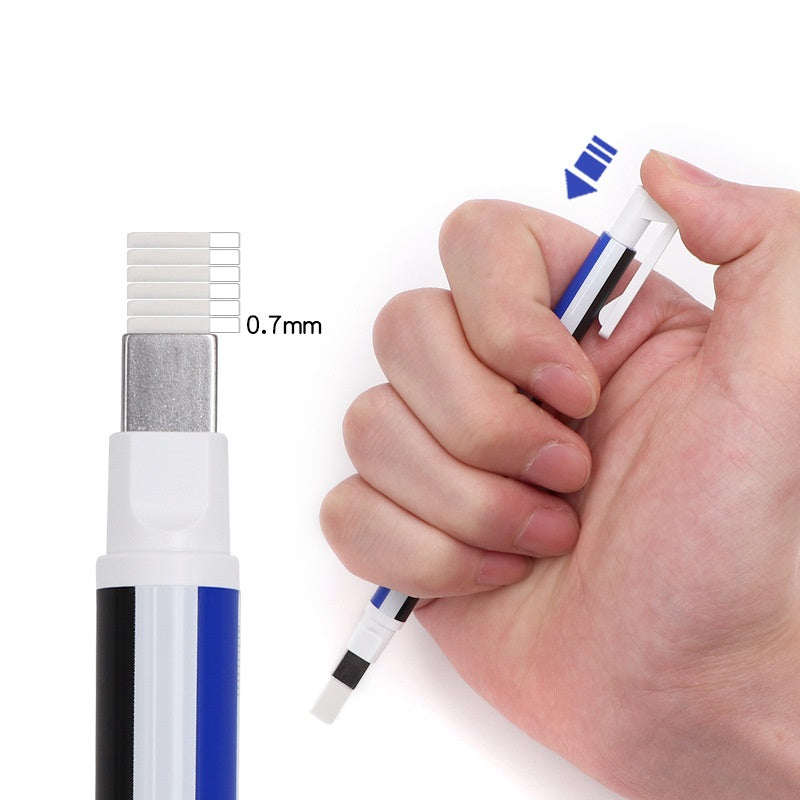 Tombow Mono Zero Pen-Style Eraser (1 penna-gomma e 10 ricariche, punta rotonda da 2,3 mm