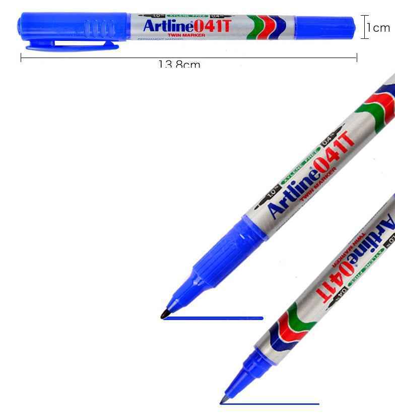 Artline 041T Twin-Nib Permanent Markers 0.4mm-1.0mm 12 Pack