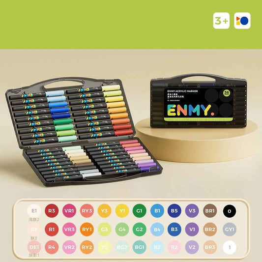 ENMY 80/60/48/36/24 Colors Liquid Acrylic Paint Markers 36 Color