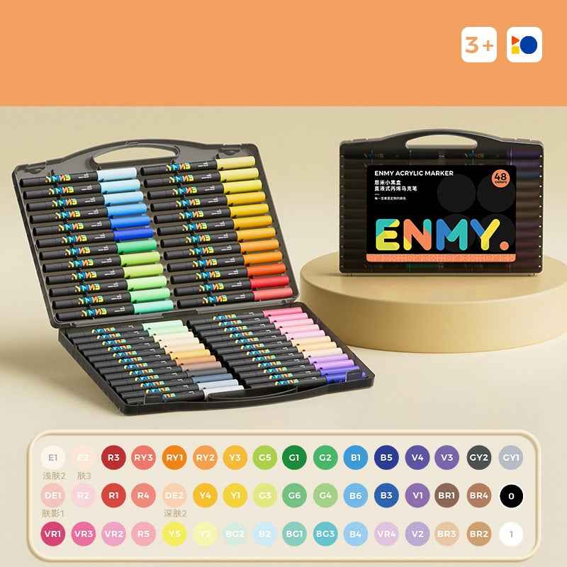 ENMY 80/60/48/36/24 Colors Liquid Acrylic Paint Markers 48 Color