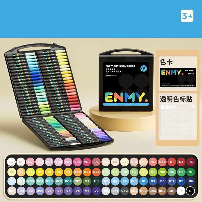 ENMY 80/60/48/36/24 Colors Liquid Acrylic Paint Markers 80 Color