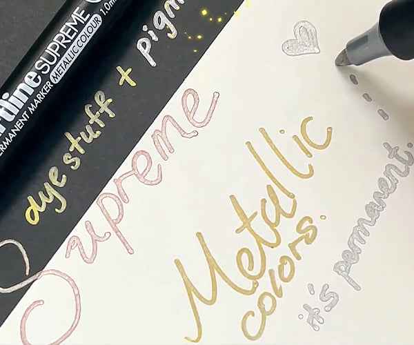 Artline SUPREME Metallic Marker Sets | 1.0mm Bullet Tip | 4 Pack