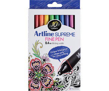 Seturi de pixuri fine Artline SUPREME | Vârf fin de 0.4mm 10/20/30 culori