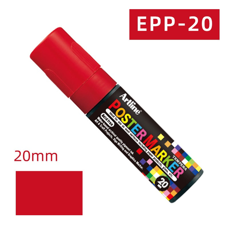 Artline EPP-20 Poster Markers | 20.0mm Flat Tip | 2 Pack