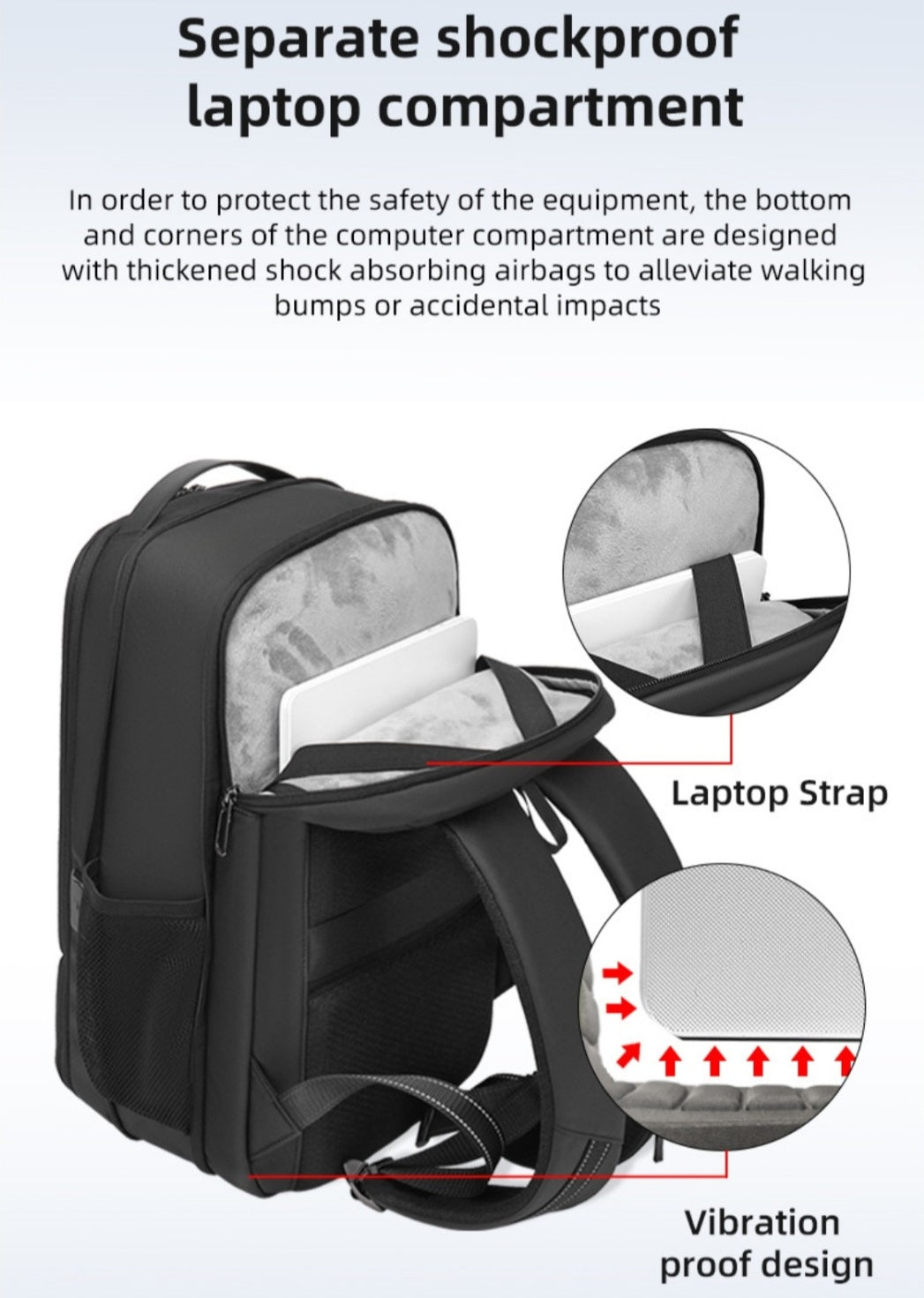 EURCOOL 6634 Slim Laptop Backpack 16 Inch – Expandable