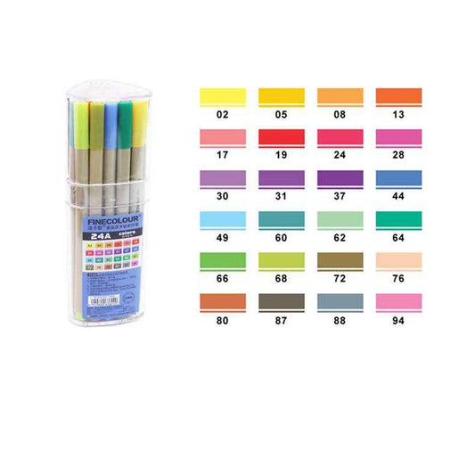 FINECOLOUR EF300 Colored Fineliner Set of 24