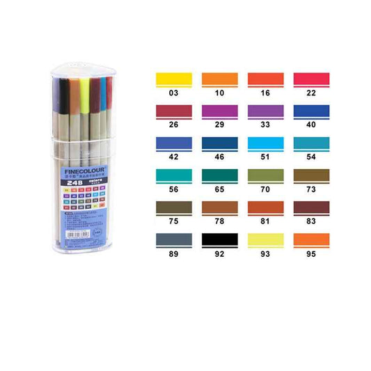 FINECOLOUR EF300 Colored Fineliner Set of 24