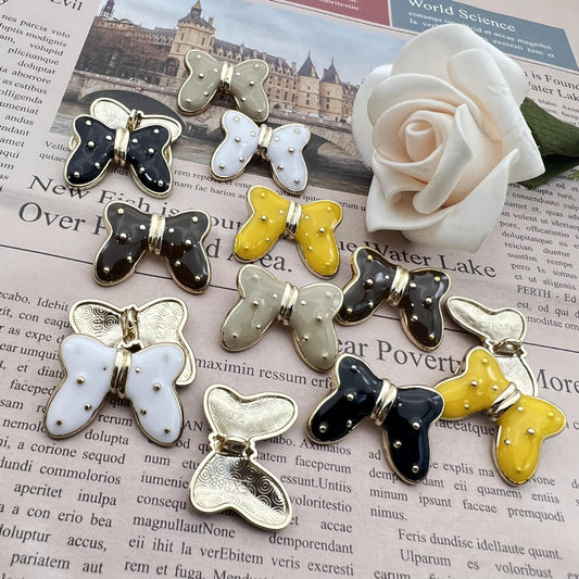 30mm Butterfly Starry Metal Large Shank Buttons 50 Pack