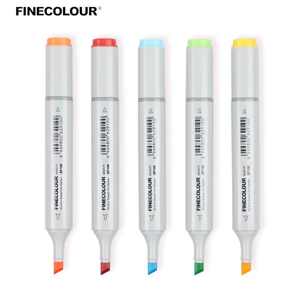 FINECOLOUR EF100 Alcohol Marker Set of 48 Colors Dual Tip