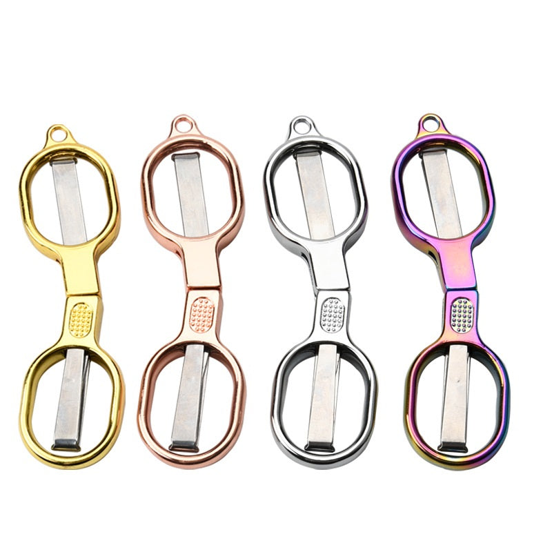 Mini faltbare Reiseschere 4-Farben-Packung