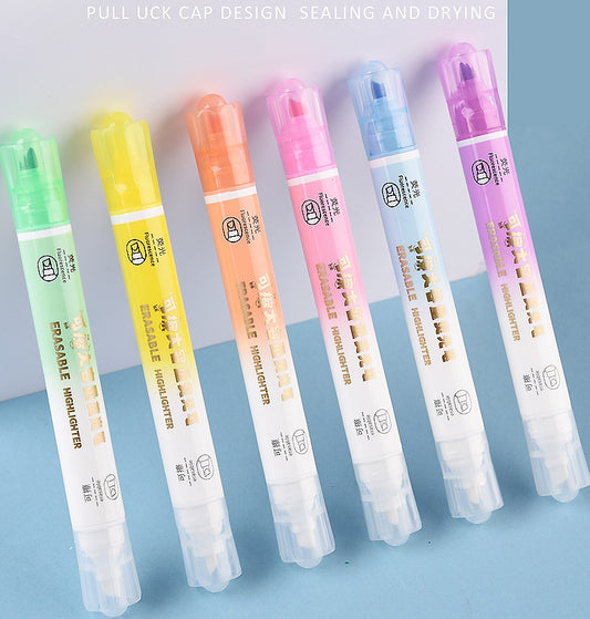 GENVANA 5mm Izbrisive marker olovke s dvostrukim vrhom 6 boja