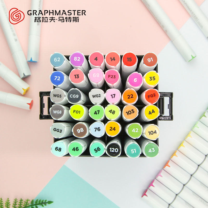 STA GRAPHMASTER GM1020 Alcohol Markers,12/24/36/48/60/80/108 Color