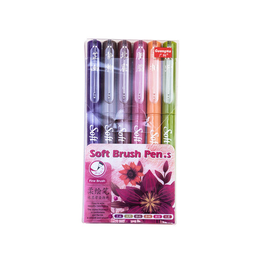 Guangna Soft Brush Pen Felt Tip Assorted Colors