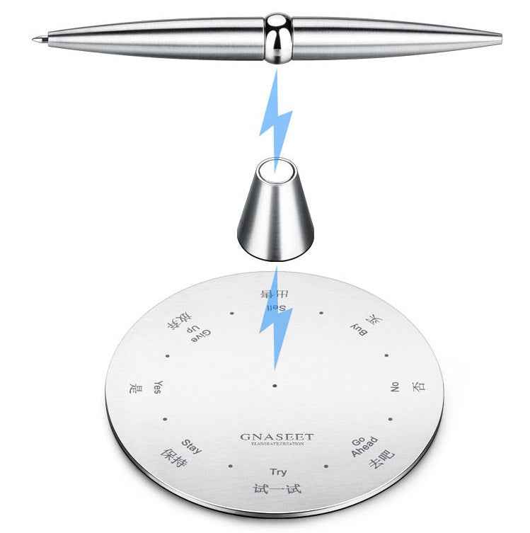 GNASEET Brushed Stainless Steel Spinning Stress Relief Decision Pen