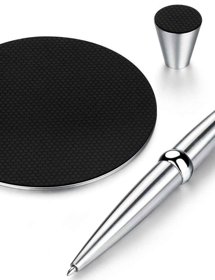 GNASEET Brushed Stainless Steel Spinning Stress Relief Decision Pen