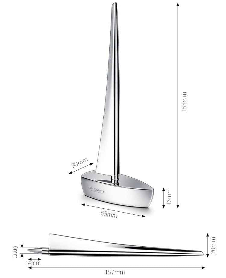 GNASEET Sailing Ship Eternal Forever Pen Polished Silver