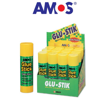 Amos Glue Stick 35g for Paper Wood Fabric,12 Pack