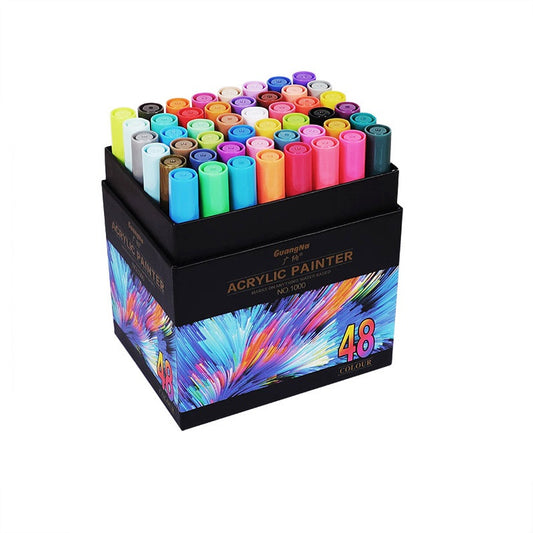 48 Color Guangna Acrylic Painter Markers 3mm Tip