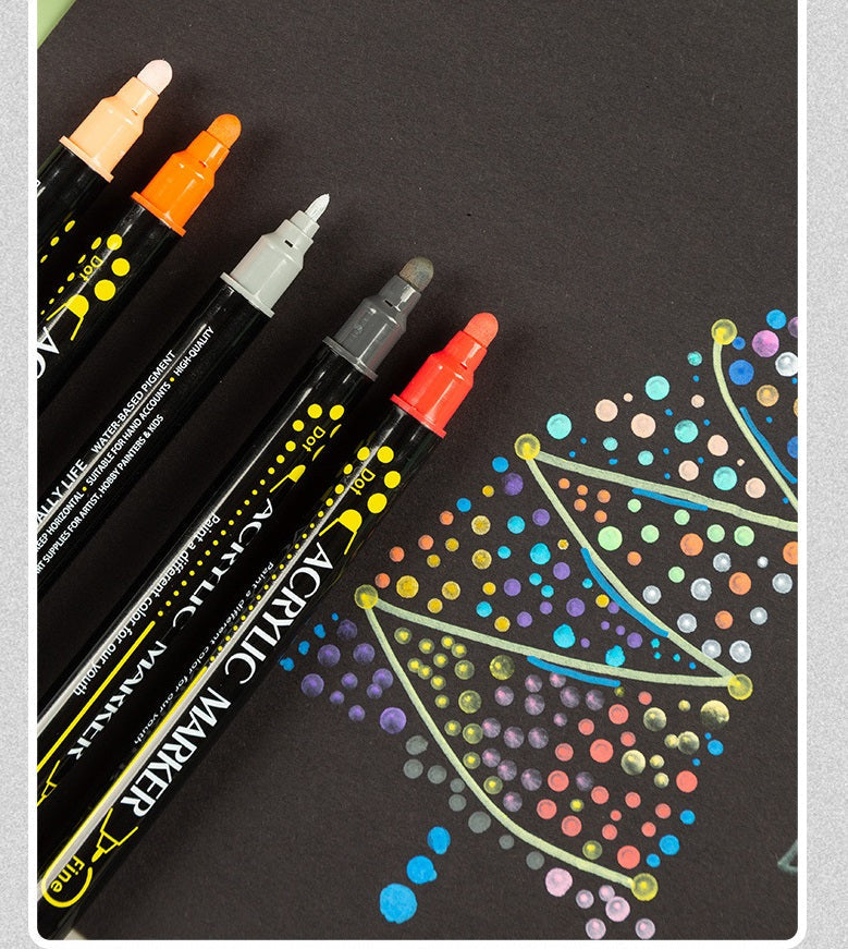 Guangna 84 Colors Acrylic Paint Markers Dual Tip(1-5mm) - TTpen