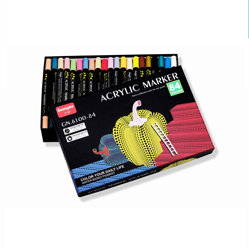 Guangna 84 Colors Acrylic Paint Markers Dual Tip(1-5mm) - TTpen