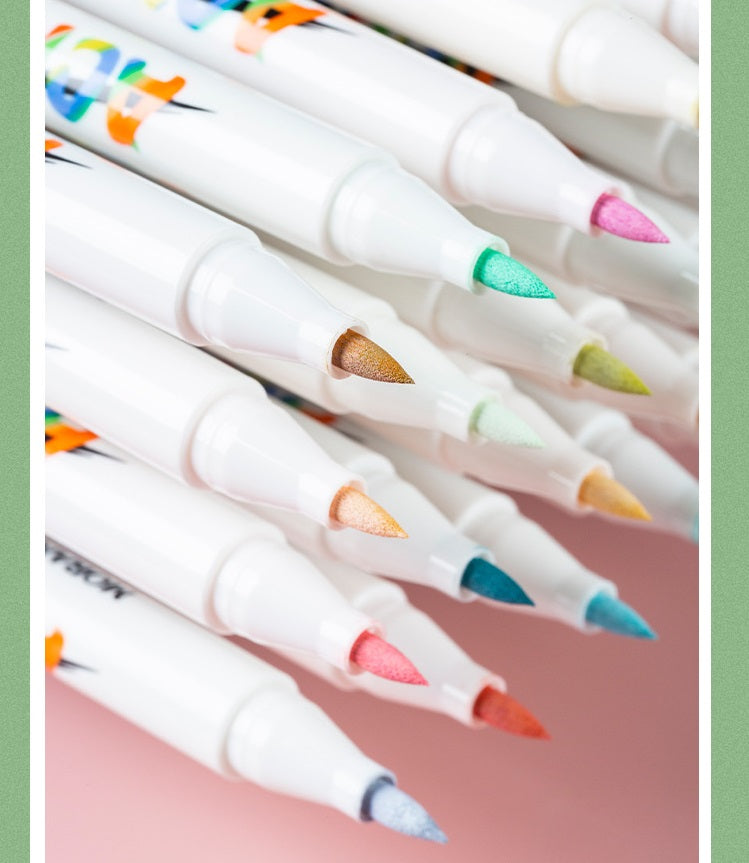 Guangna Morandi Acrylic Painter Marker Pens Brush Tip 12 Colors - TTpen