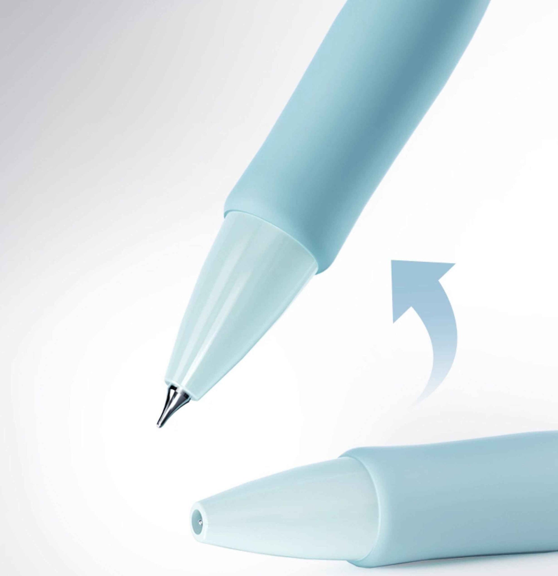 Gravity Sensor Gel Pen Auto Retract Black Ink 0.5mm with 2 Refills