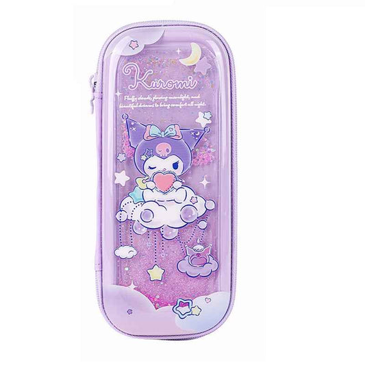 Guangbo Sanrio Glitter Flowing Pencil Case for Girls