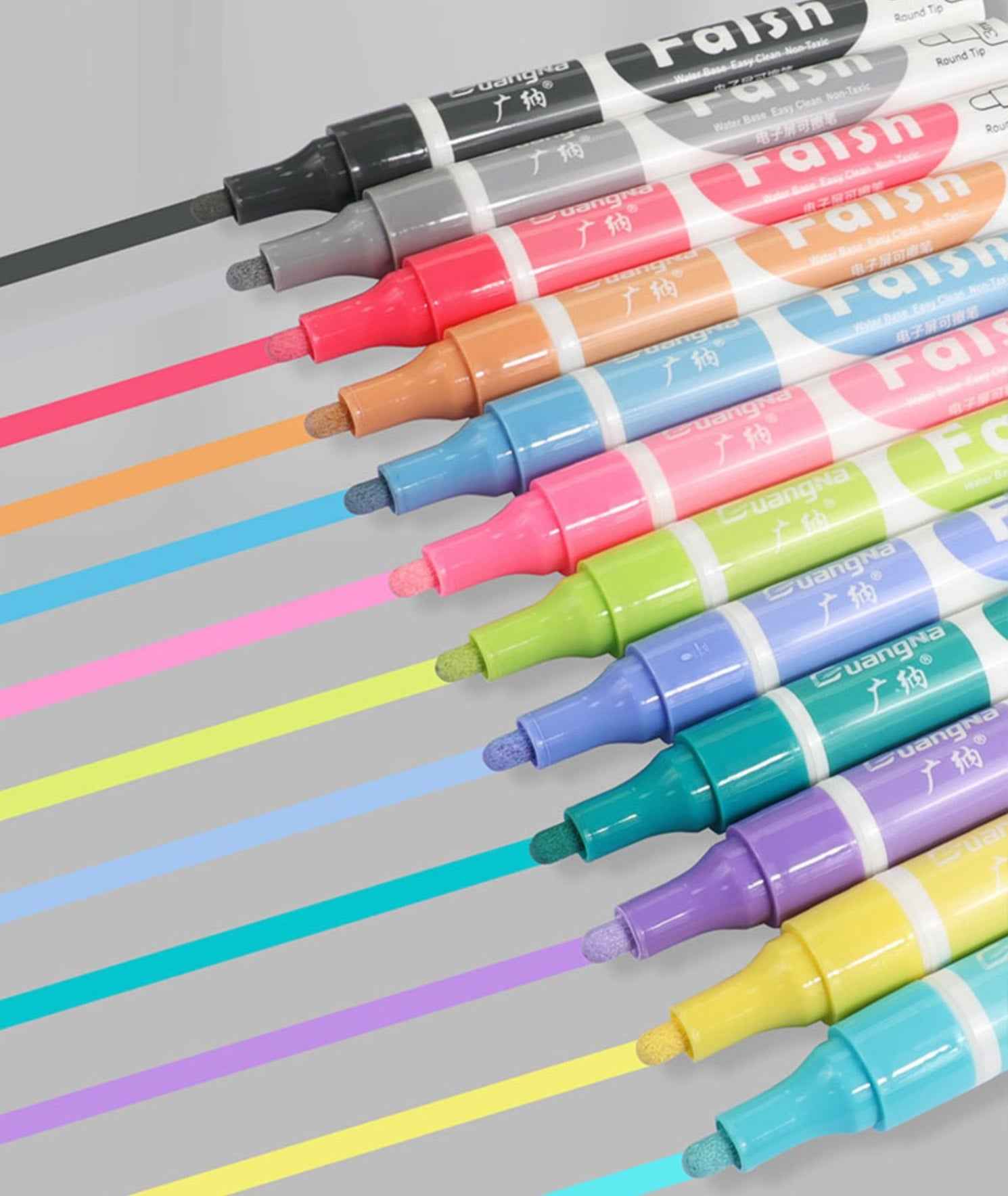Guangna Liquid Chalk Marker Pen 12 Colors 3.0MM Round Tip