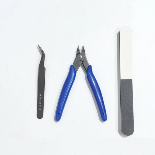 Gundam Model Building Starter Tool Kit 3-Piece | Nipper,Tweezers & Sanding Stick for Beginners