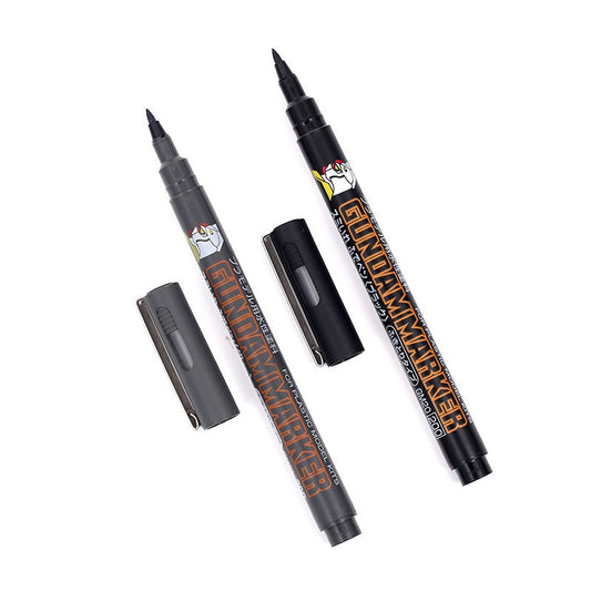Mr. Hobby Gundam Panel Line Marker 2-Pack Black & Grey