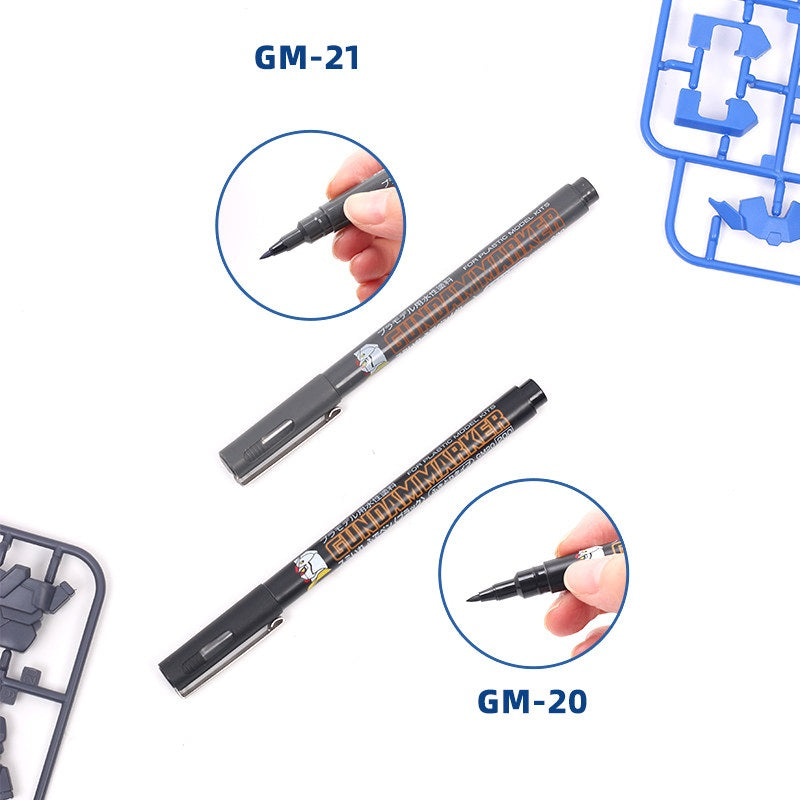 Mr. Hobby Gundam Panel Line Marker 2-Pack Black & Grey