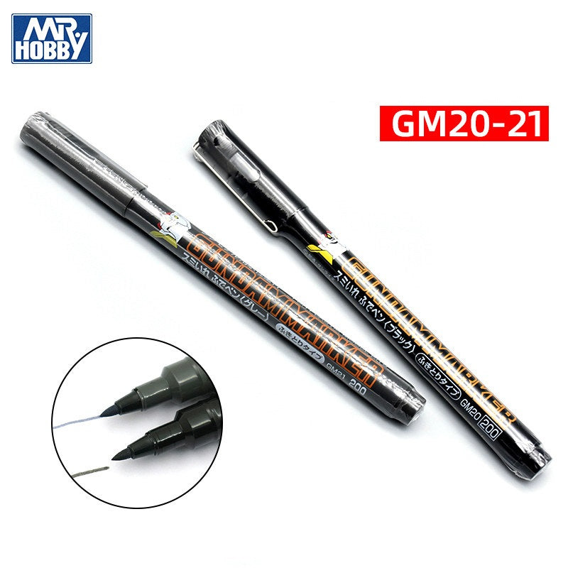 Mr. Hobby Gundam Panel Line Marker 2-Pack Black & Grey