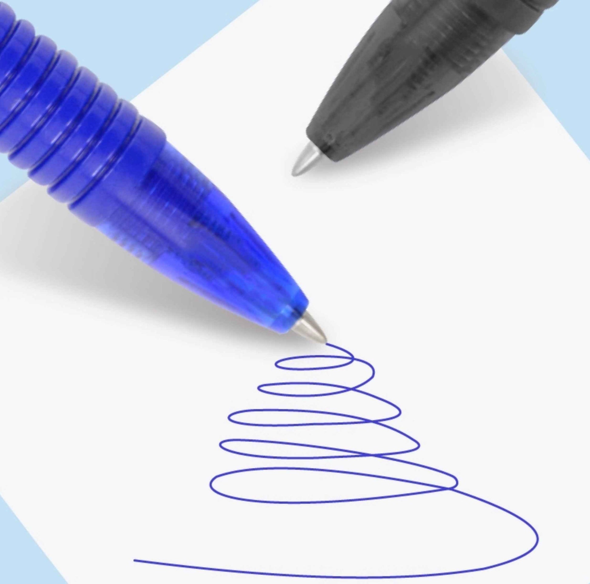 HERNIDEX Erasable Gel Pen,0.5mm Black, Blue, Red Ink 12 Pack