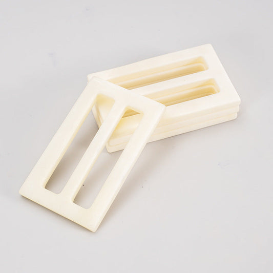 25/45mm White Bone Coat Belt Adjuster Buckle 2pcs