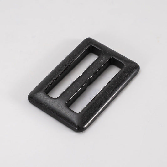 30/40/50/55mm Black Horn Coat Belt Adjuster Buckle 2pcs