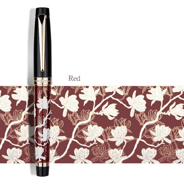 HONGDIAN 1837 Maki-e fyldepen | 18K guldbelagt | Klassisk kinesisk flora og fauna