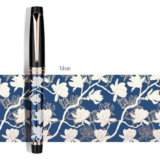 HONGDIAN 1837 Maki-e Fountain Pen | 18K Gold-Plated | Classical Chinese Flora & Fauna