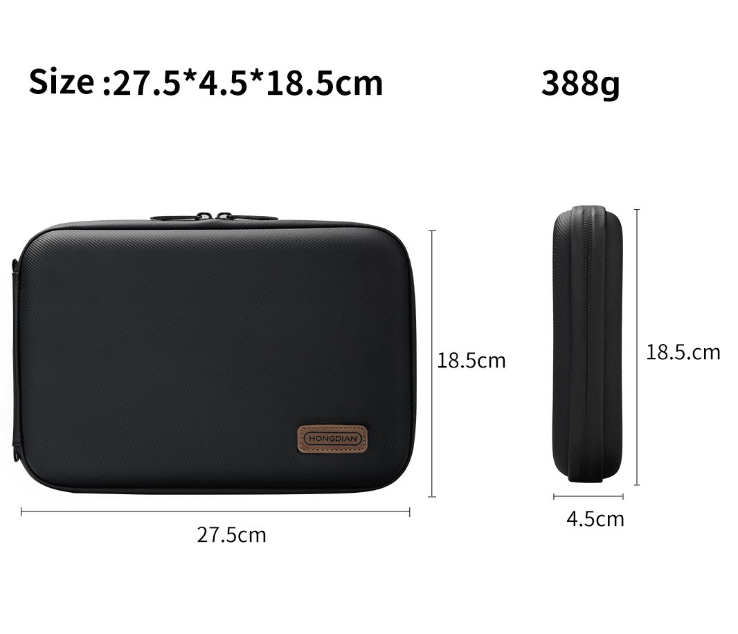 HONG DIAN 20 Slots Fountain Pen Case Organizer Waterproof Hard Shell Pu Pen Holder Anti Scratch And Shockproof Large Capacity Storage Bag Sandstone Brown