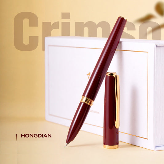 HONGDIAN 930 Vintage Hooded Nib Fountain Pen | 0.4mm | Converter & Cartridge