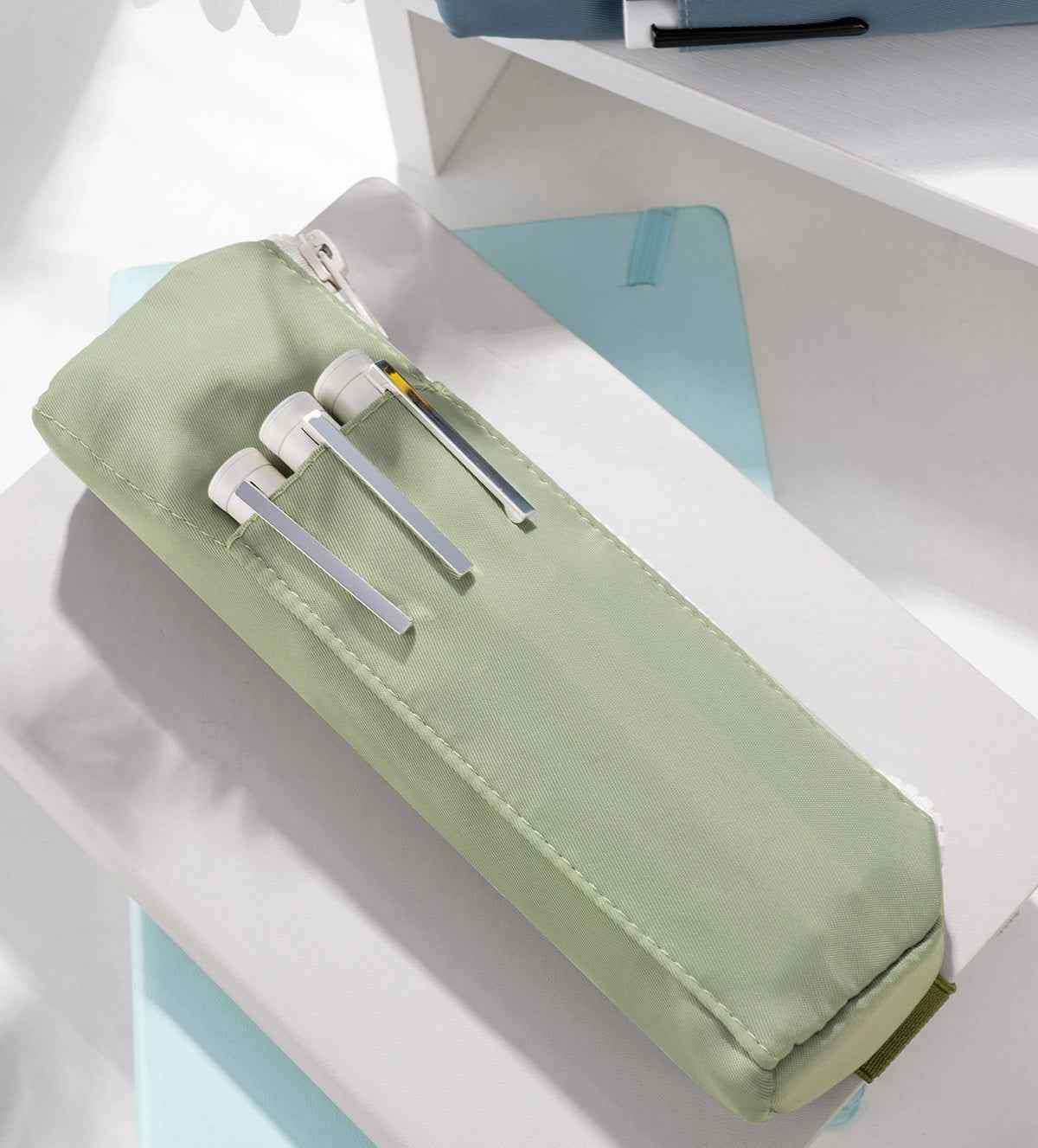 HONGDIAN Pencil Case for Notebook with Adjustable Elastic Band