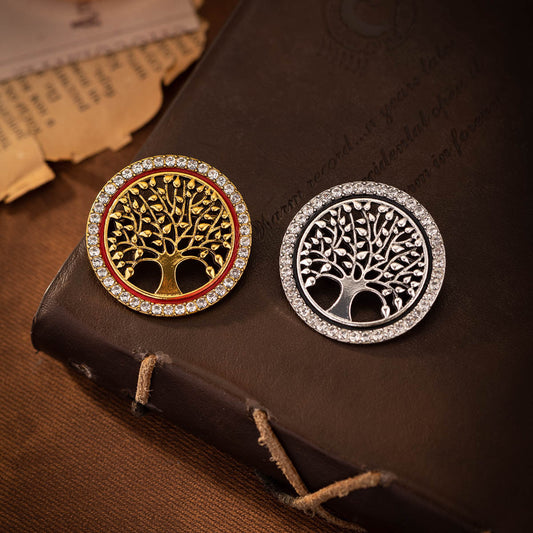 Vintage Diamond Tree of Life Brooch Corsage Pin 4 Pack